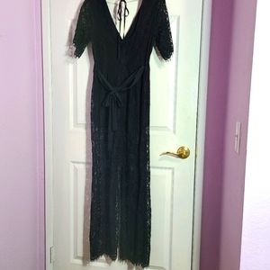 Black lace romper jumpsuit